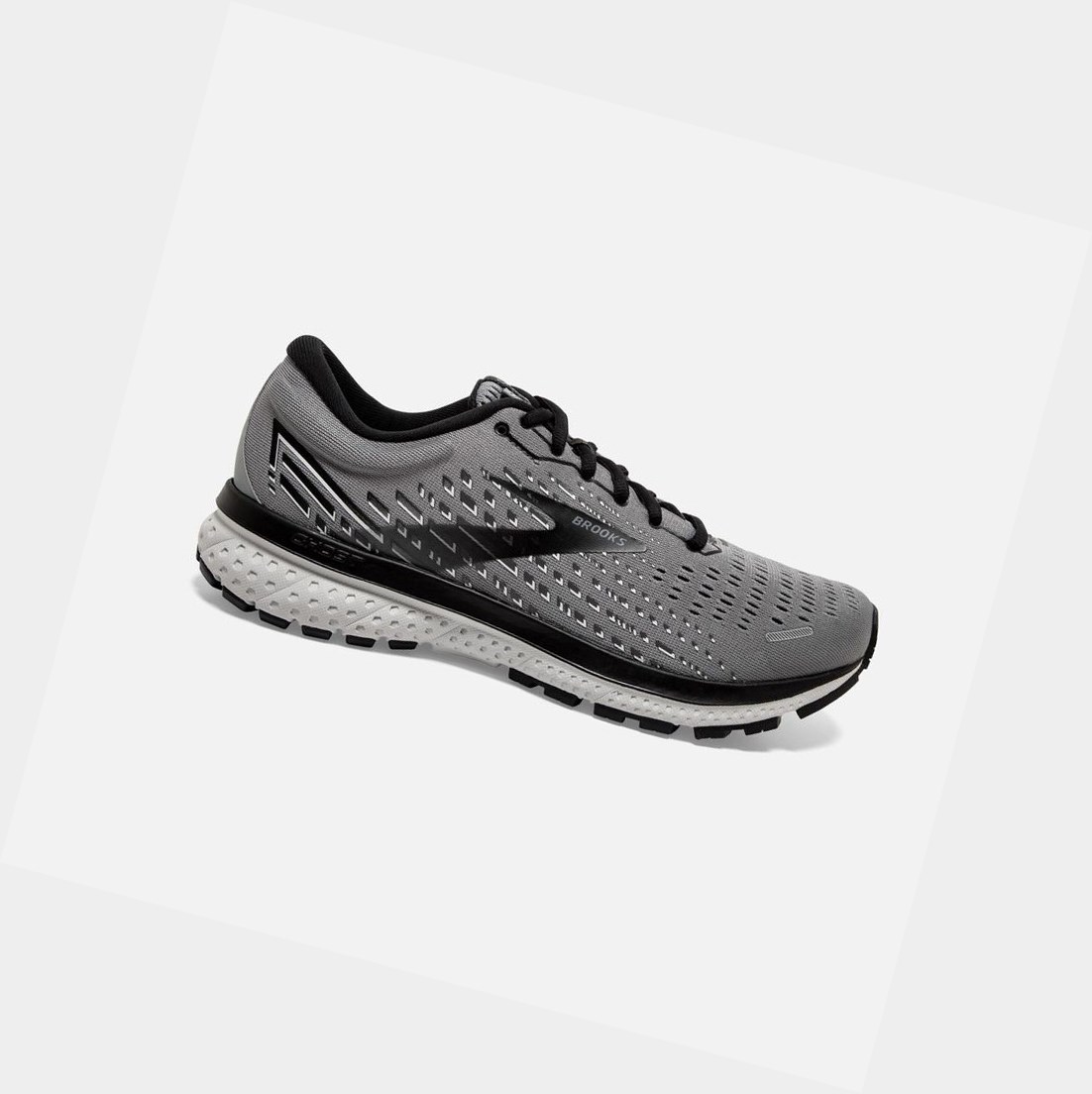 Brooks Ghost 13 Men\'s Road Running Shoes Primer Grey / Pearl / Black | URKH-93816