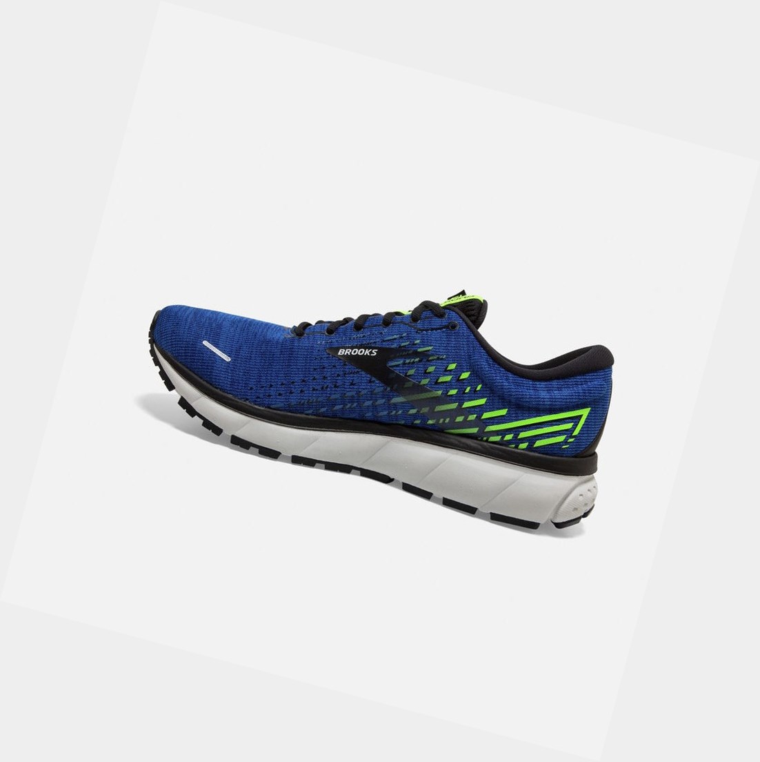 Brooks Ghost 13 Men's Road Running Shoes Blue / Black / Green Gecko | YKNL-72804