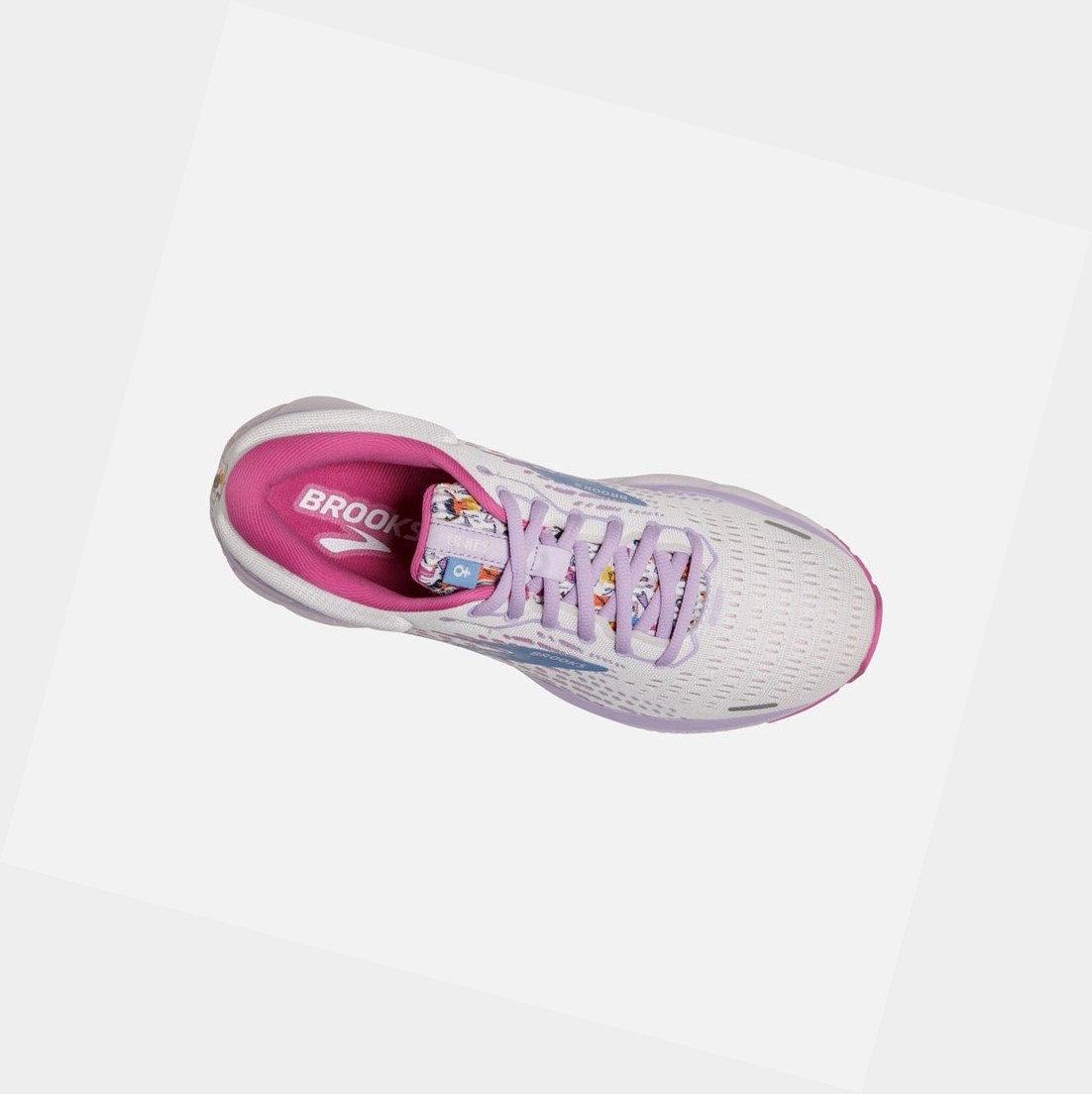 Brooks Ghost 13 Women's Road Running Shoes White / Lilac / Pink | CZYV-25094