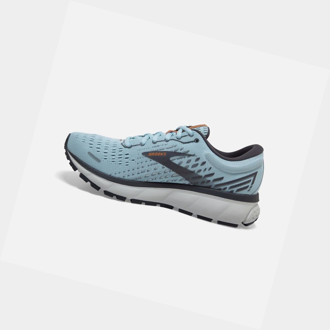 Brooks Ghost 13 Women's Road Running Shoes Light Blue / Blackened Pearl / White | GINR-27053