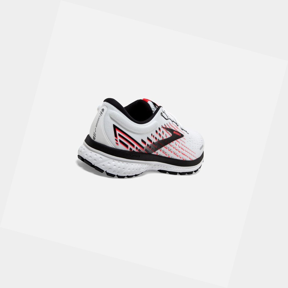 Brooks Ghost 13 Women's Road Running Shoes White / Pink / Black | SNGA-51036