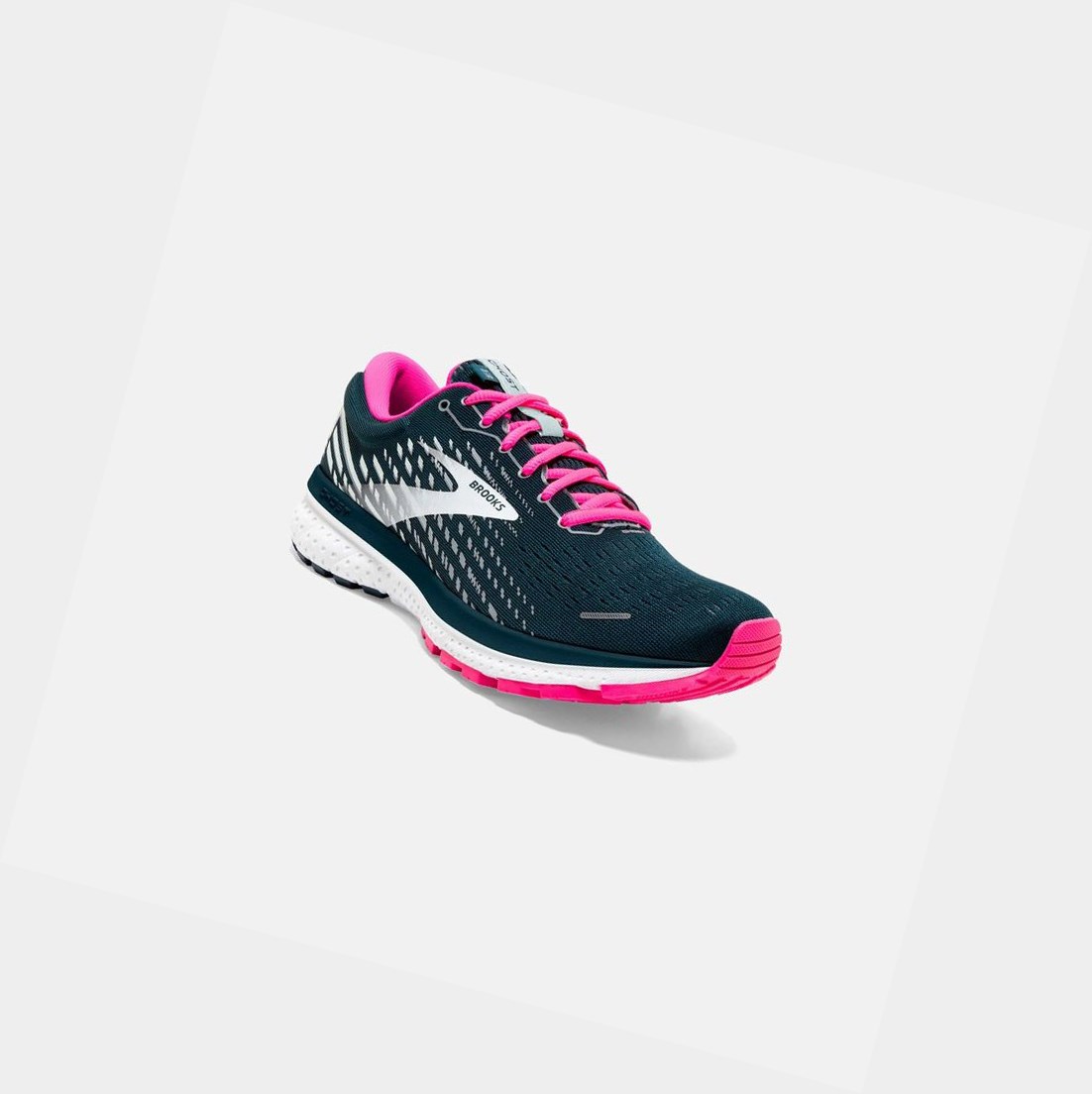 Brooks Ghost 13 Women's Road Running Shoes Reflective Pond / Pink / Ice | VTGH-08956