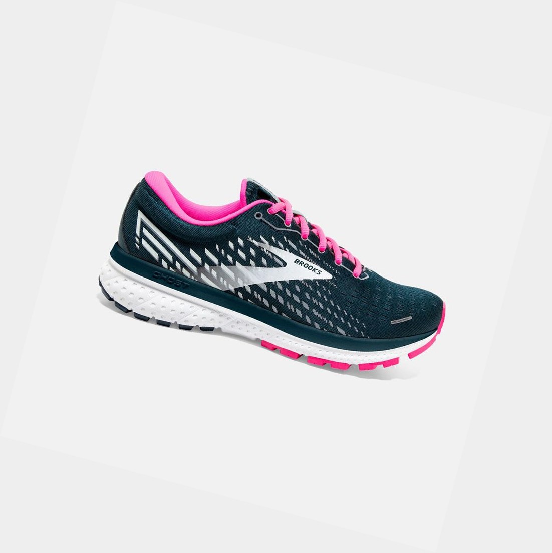 Brooks Ghost 13 Women\'s Road Running Shoes Reflective Pond / Pink / Ice | VTGH-08956