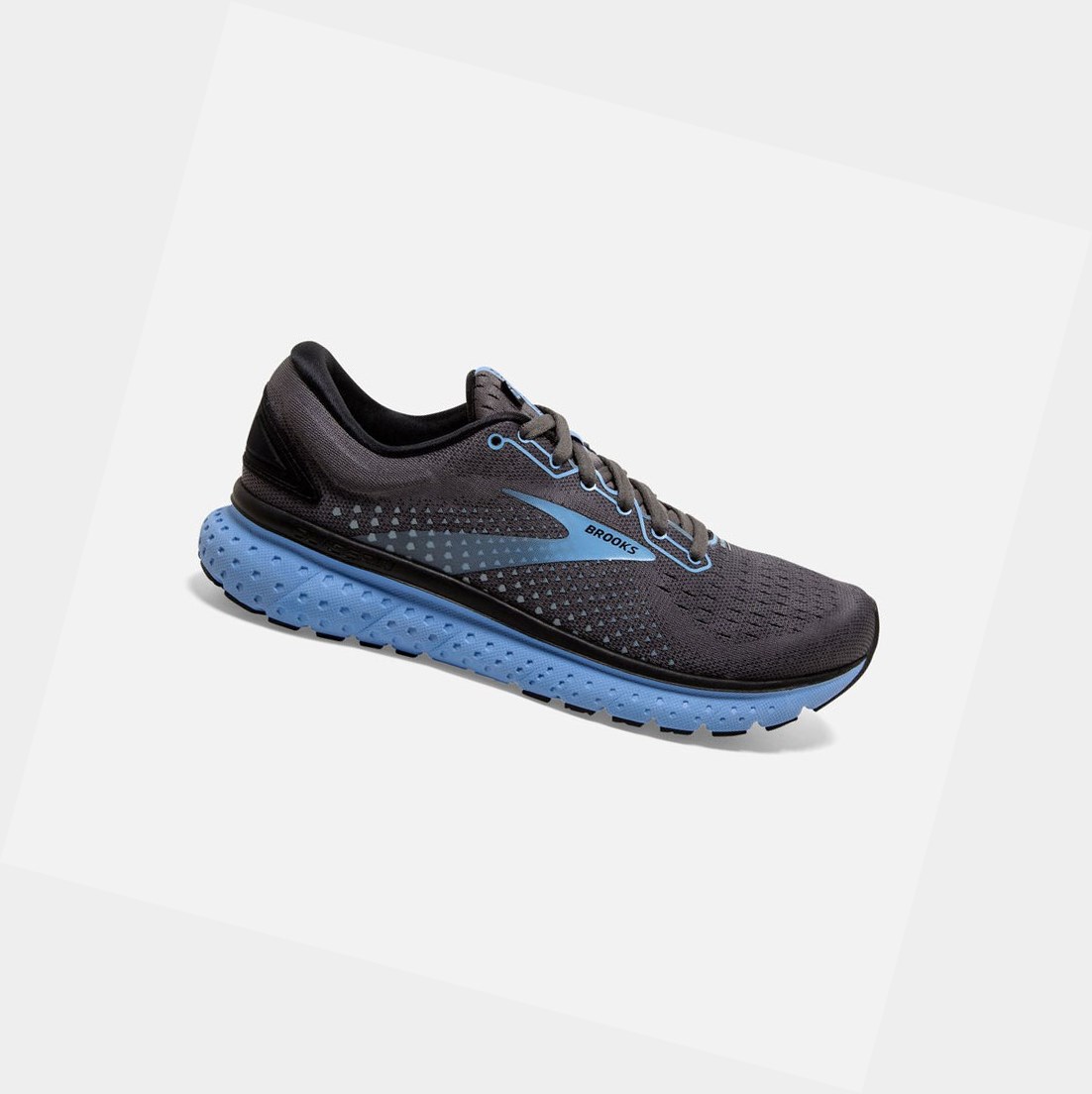 Brooks Glycerin 18 Women\'s Road Running Shoes Black / Ebony / Cornflower | CGJL-60712