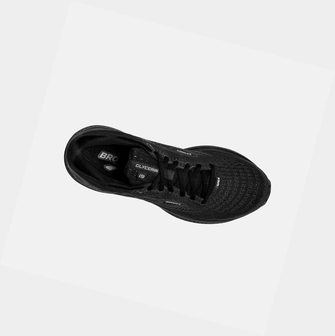 Brooks Glycerin 19 Men's Road Running Shoes Black / Ebony | LINS-16873