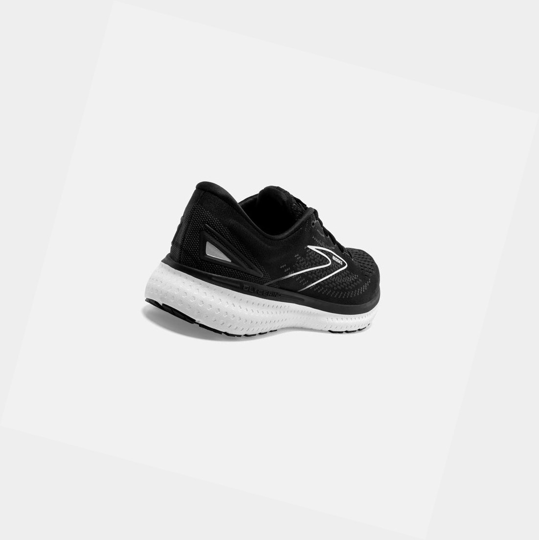 Brooks Glycerin 19 Men's Road Running Shoes Black / White | QZVK-18507