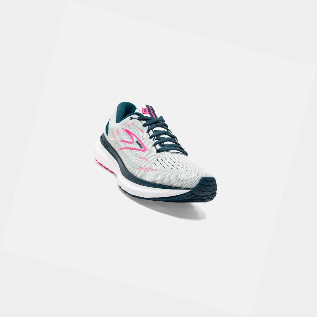 Brooks Glycerin 19 Women's Road Running Shoes Ice Flow / Navy / Pink | JBSL-30124
