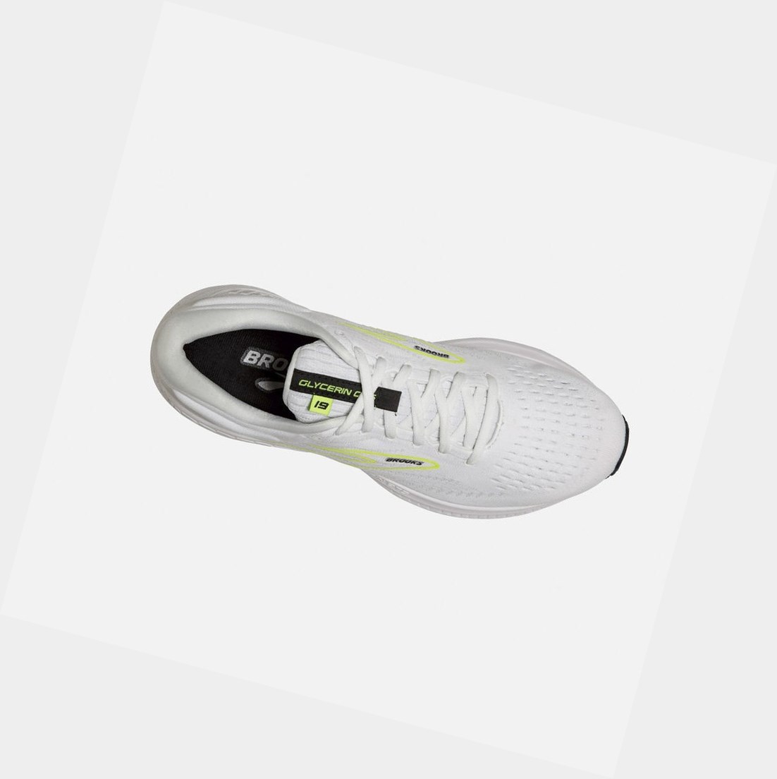 Brooks Glycerin GTS 19 Men's Road Running Shoes White / Nightlife / Black | SKFN-04983