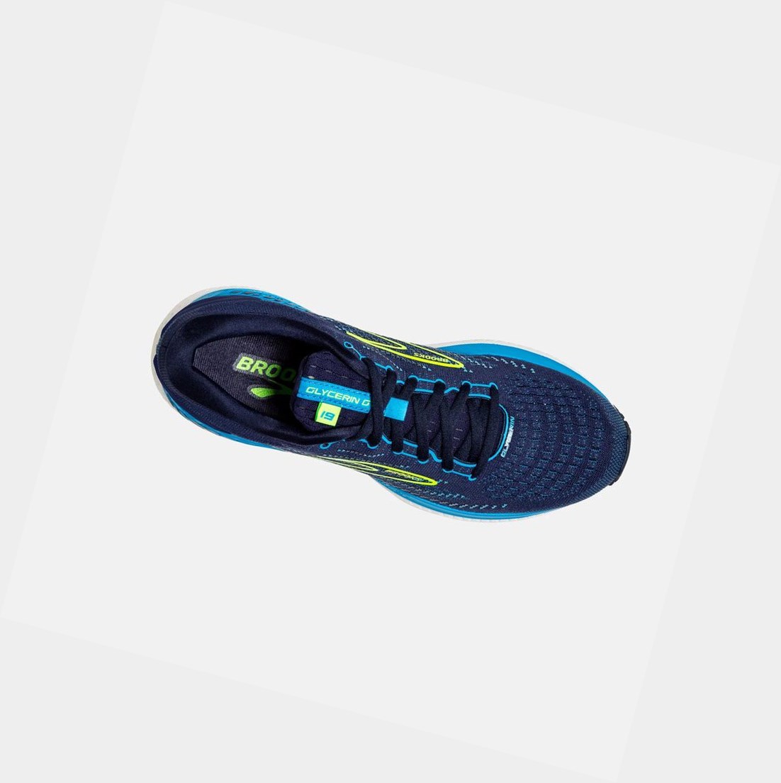 Brooks Glycerin GTS 19 Men's Road Running Shoes Navy / Blue / Nightlife | WDGM-93842