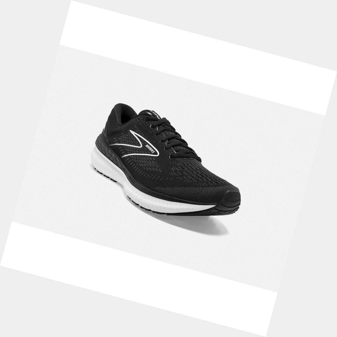 Brooks Glycerin GTS 19 Women's Road Running Shoes Black / White | DBSR-38674