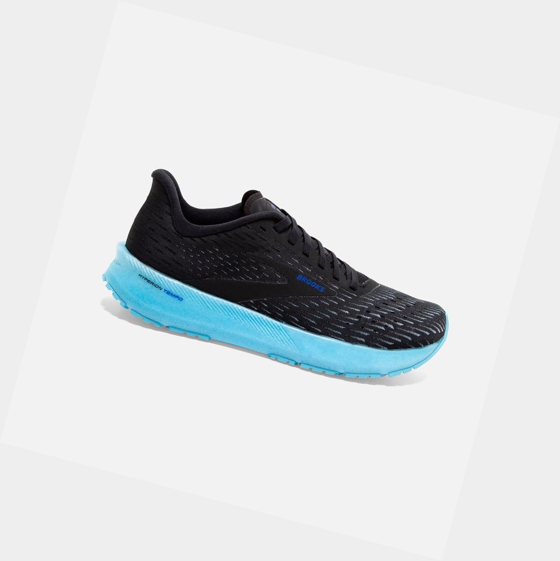 Brooks Hyperion Tempo Women\'s Road Running Shoes Black / Iced Aqua / Blue | DEKL-07924