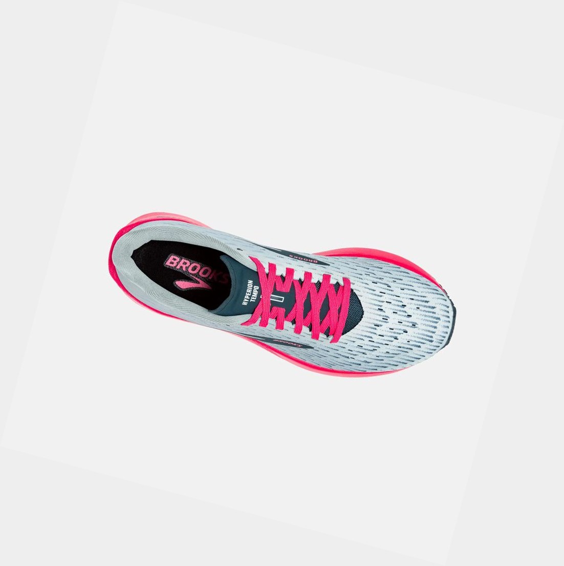 Brooks Hyperion Tempo Women's Trainers Ice Flow / Navy / Pink | ZWJF-47289