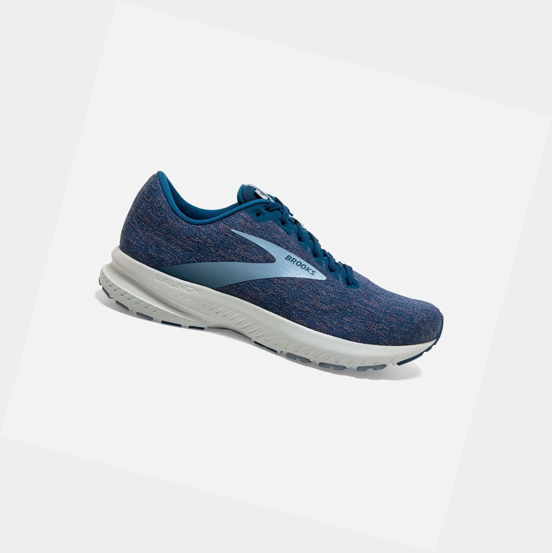 Brooks Launch 7 Men\'s Road Running Shoes Blue Fog / Poseidon / Grey | EGZP-08527