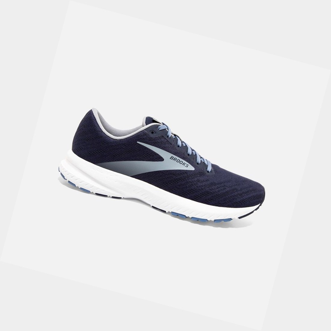Brooks Launch 7 Men\'s Road Running Shoes Peacoat / Primer Grey / White | LXRY-71408