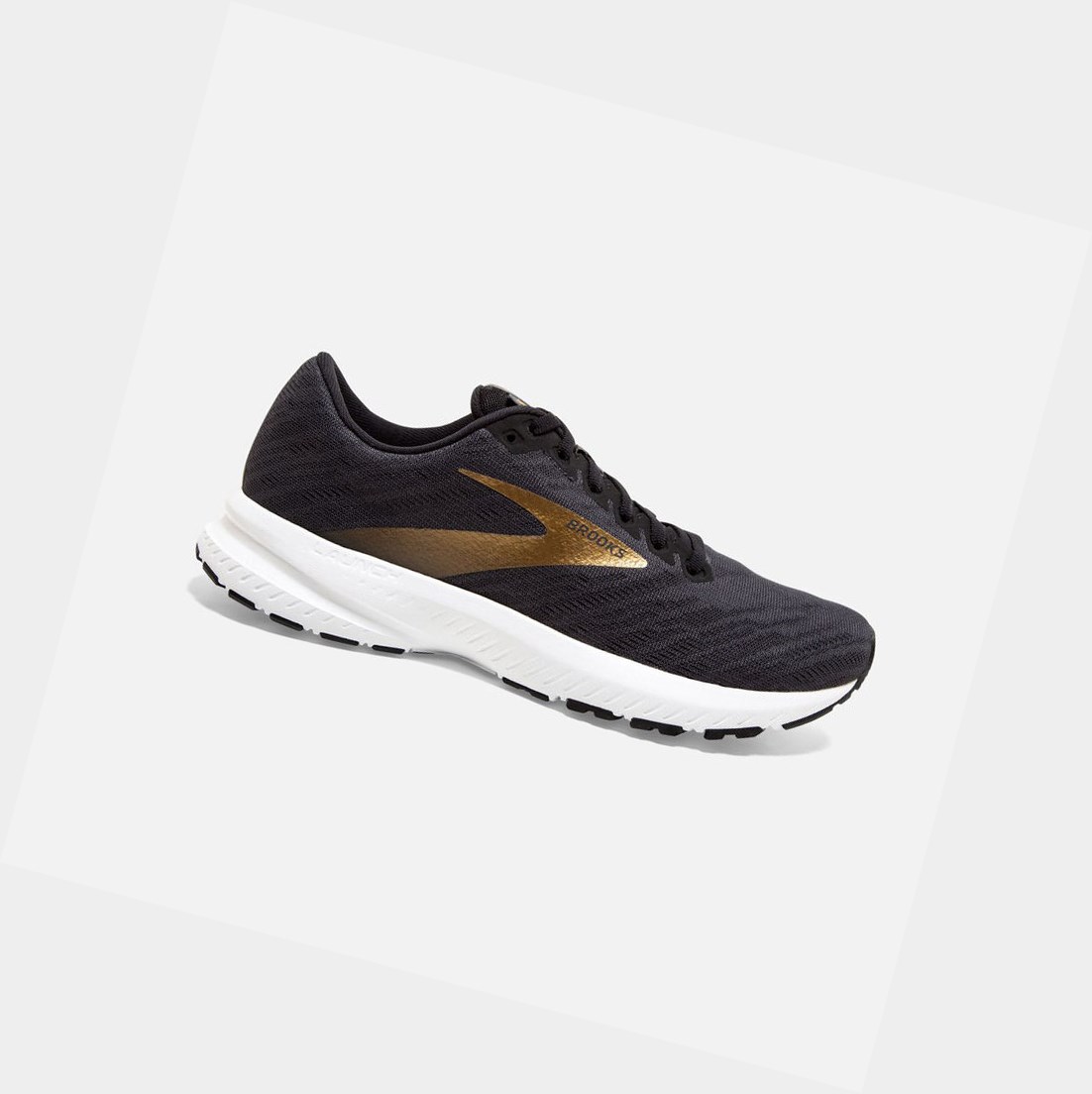 Brooks Launch 7 Men\'s Road Running Shoes Ebony / Black / Gold | SBIX-73920