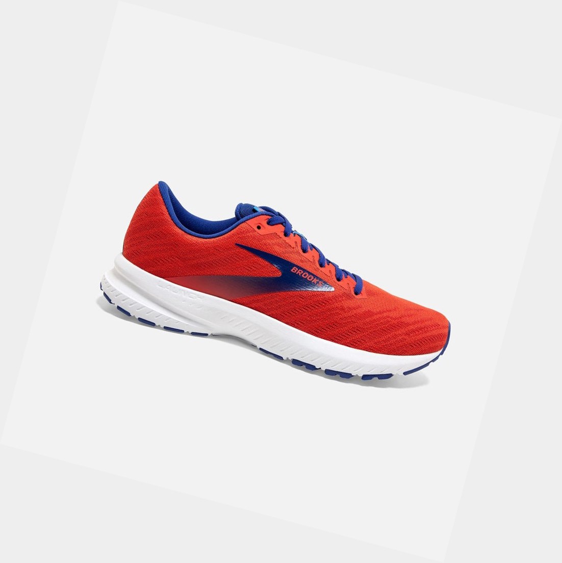 Brooks Launch 7 Men\'s Road Running Shoes Cherry / Red / Mazarine | TEIH-65810
