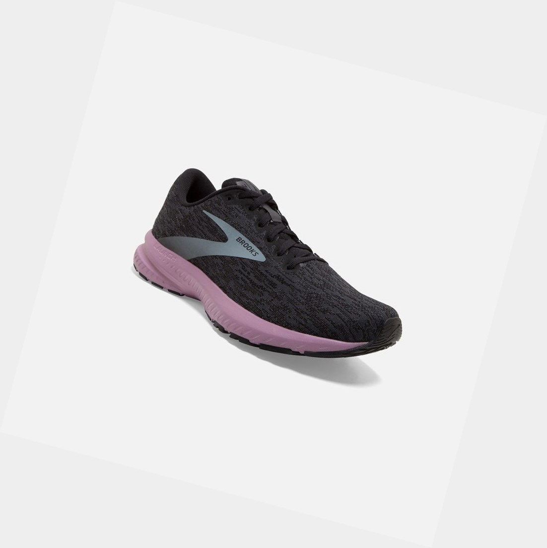 Brooks Launch 7 Women's Road Running Shoes Black / Ebony / Valerian | AZTD-41957