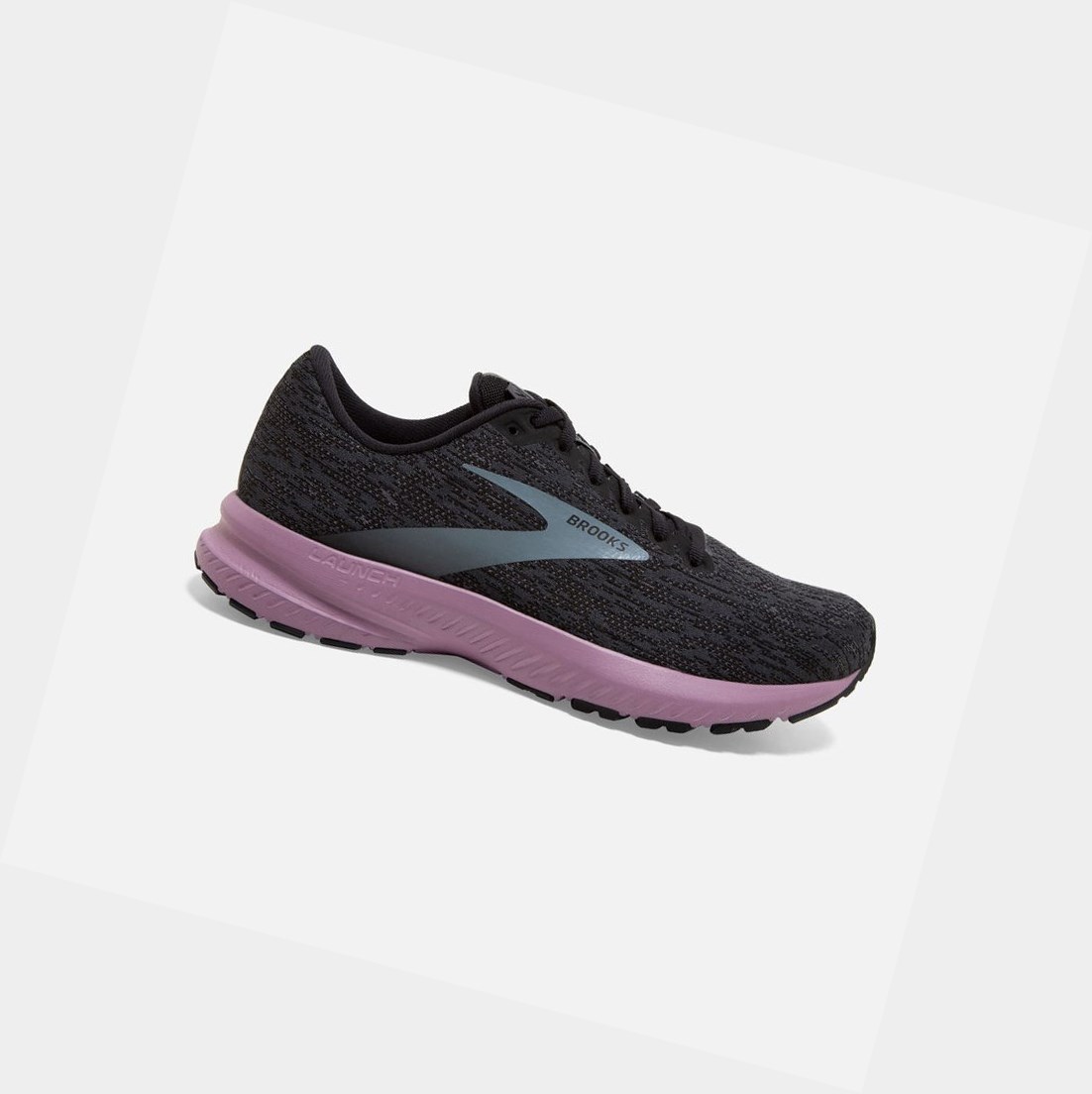 Brooks Launch 7 Women\'s Road Running Shoes Black / Ebony / Valerian | AZTD-41957