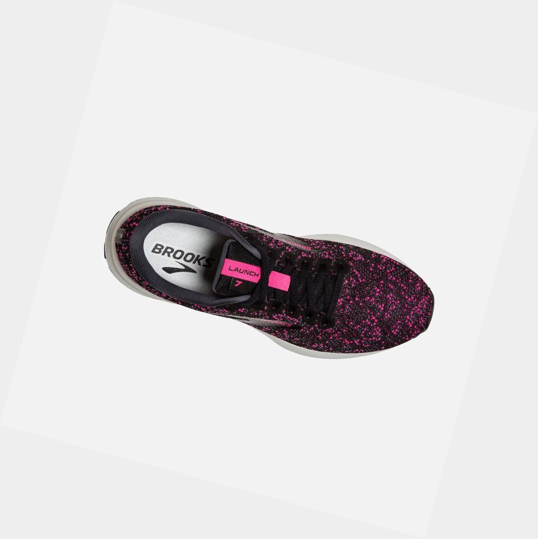 Brooks Launch 7 Women's Road Running Shoes Black / Ebony / Beetroot | IZLU-97524
