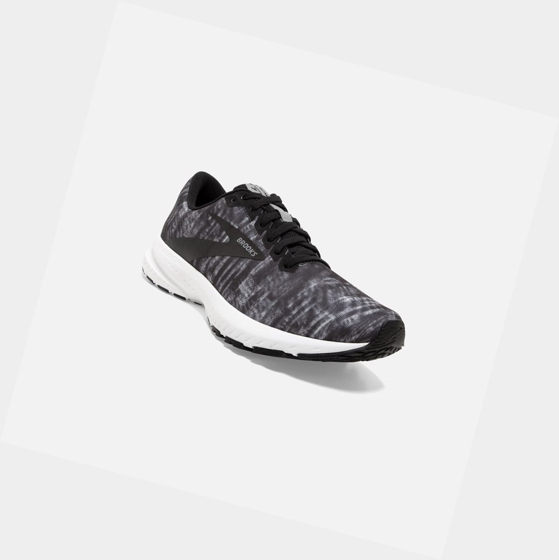 Brooks Launch 7 Women's Road Running Shoes Marble Black / Grey / White | KRUF-13987