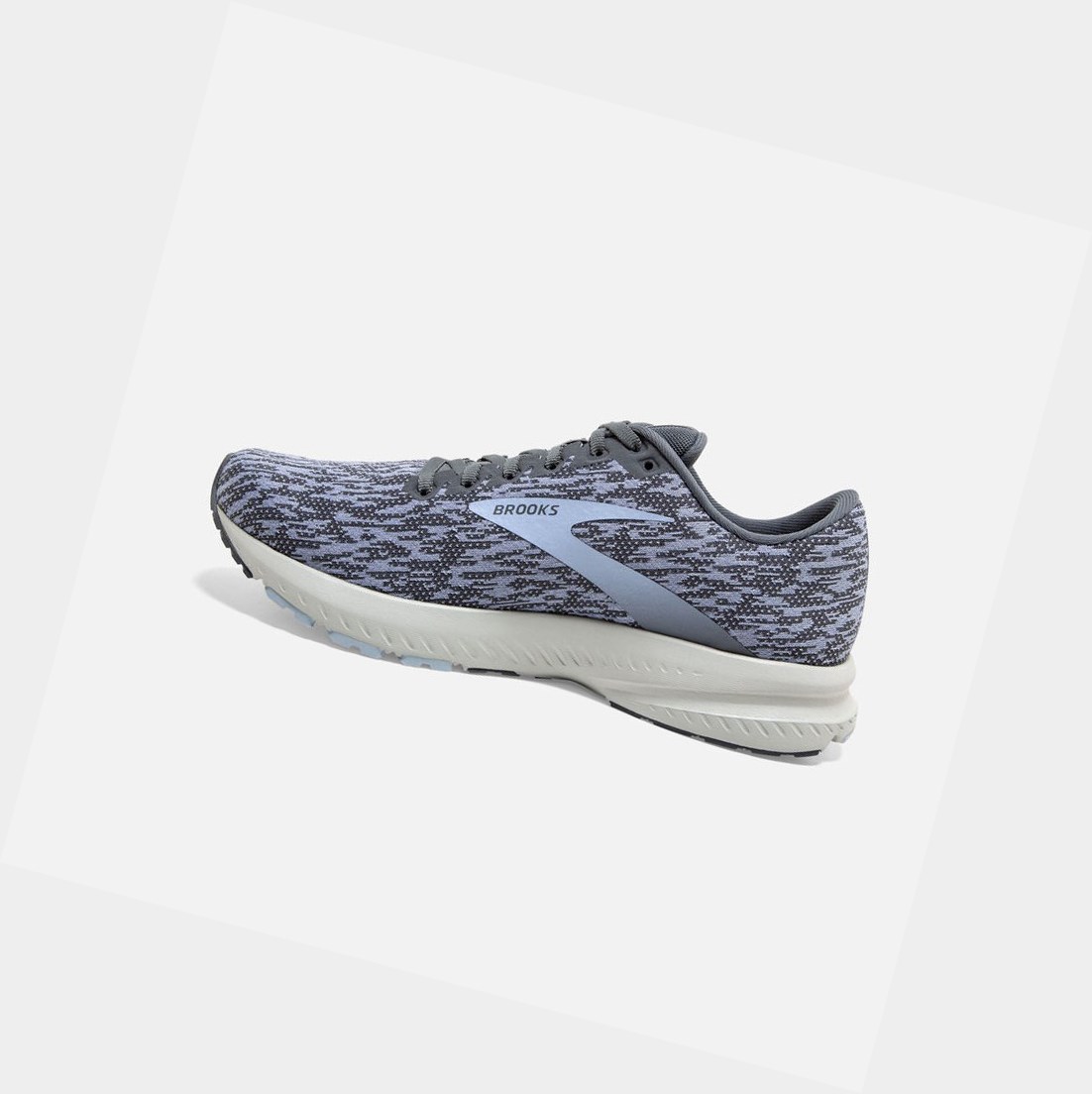 Brooks Launch 7 Women's Road Running Shoes Turbulence / Grey / Blue | KVFM-48759