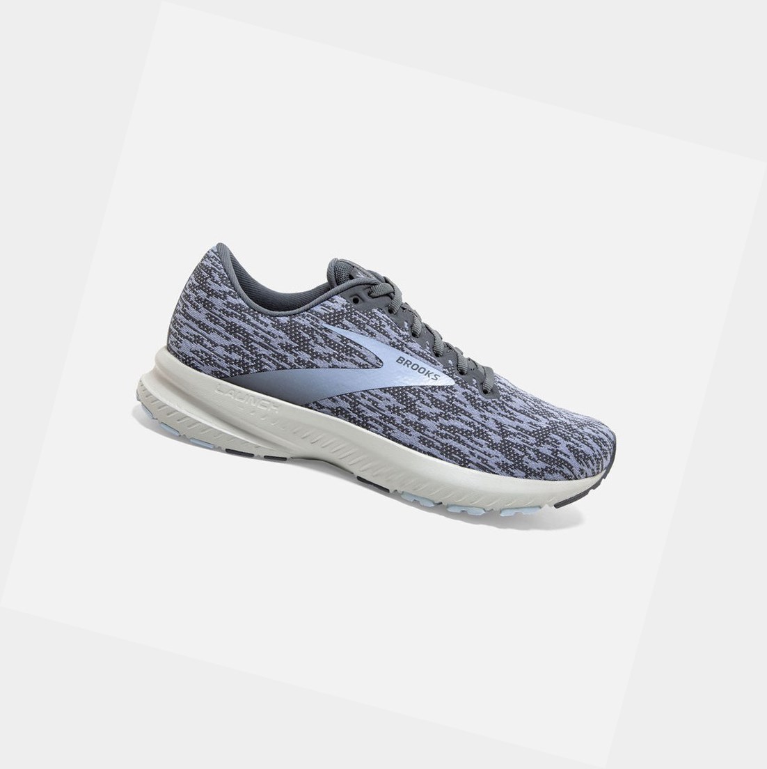 Brooks Launch 7 Women\'s Road Running Shoes Turbulence / Grey / Blue | KVFM-48759