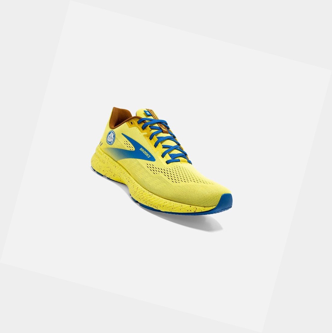 Brooks Launch 8 Men's Road Running Shoes Golden Kiwi / Pale Banana / Victoria Blue | HAFP-21694