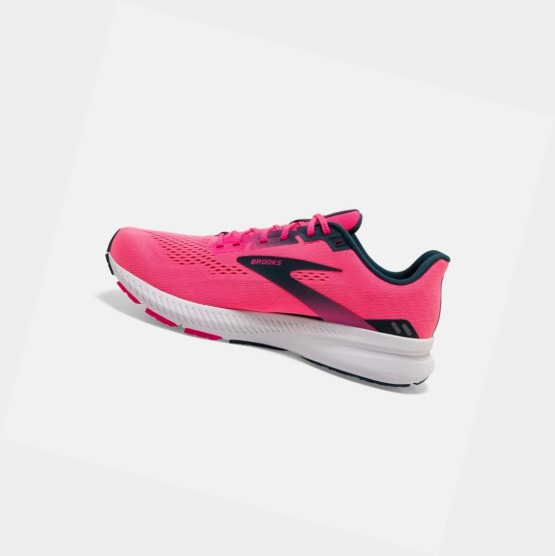 Brooks Launch 8 Women's Road Running Shoes Pink / Raspberry / Navy | HBNY-31670
