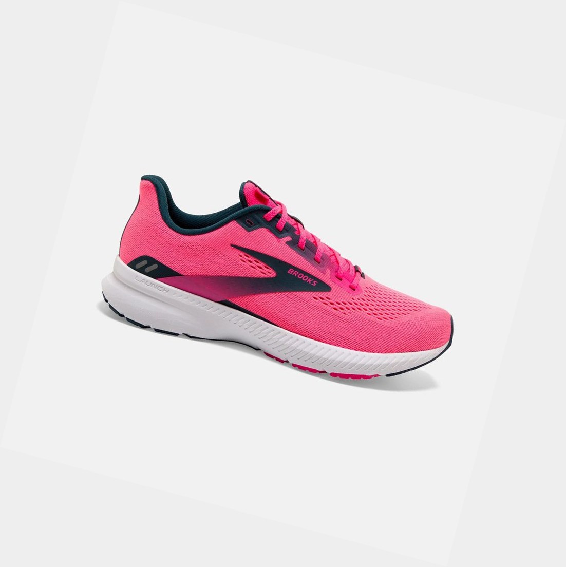 Brooks Launch 8 Women\'s Road Running Shoes Pink / Raspberry / Navy | HBNY-31670