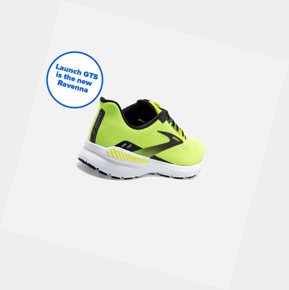 Brooks Launch GTS 8 Men's Road Running Shoes Nightlife / Black / White | PDEZ-58691