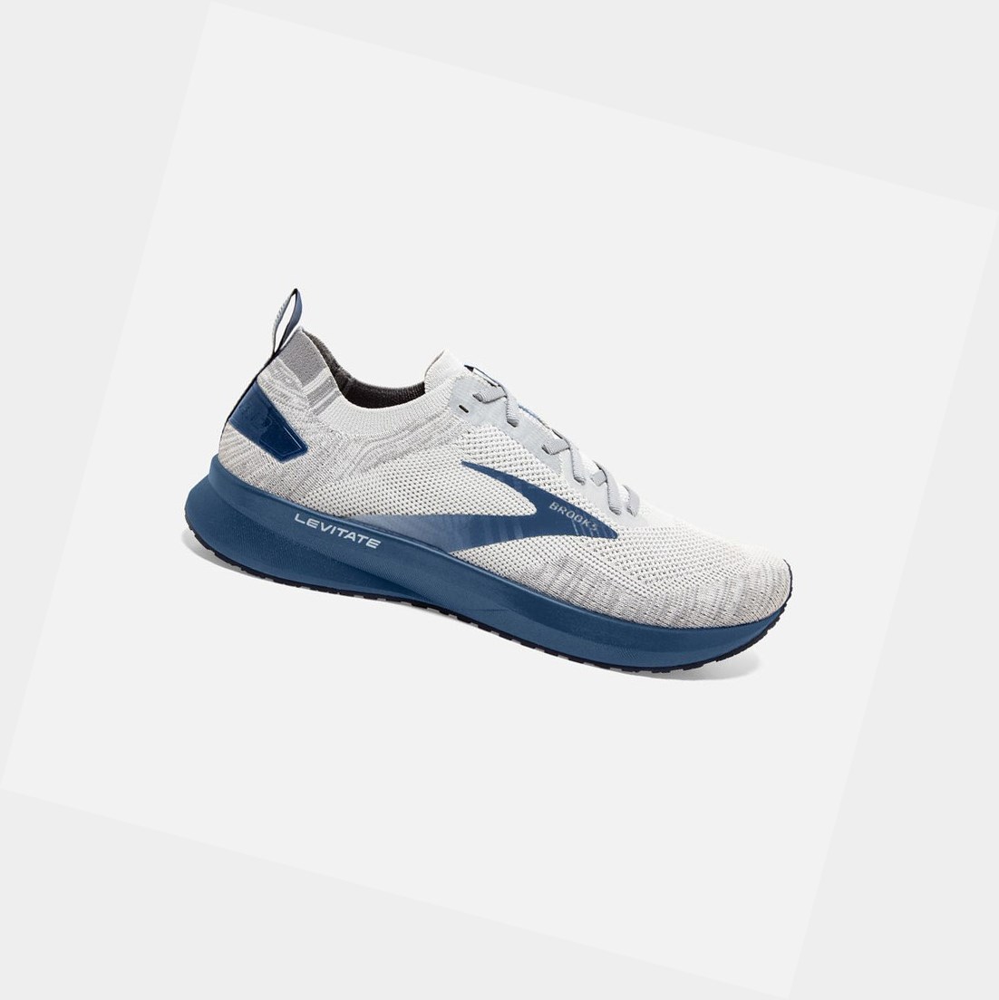Brooks Levitate 4 Men\'s Road Running Shoes Grey / Oyster / Blue | BRIK-12679