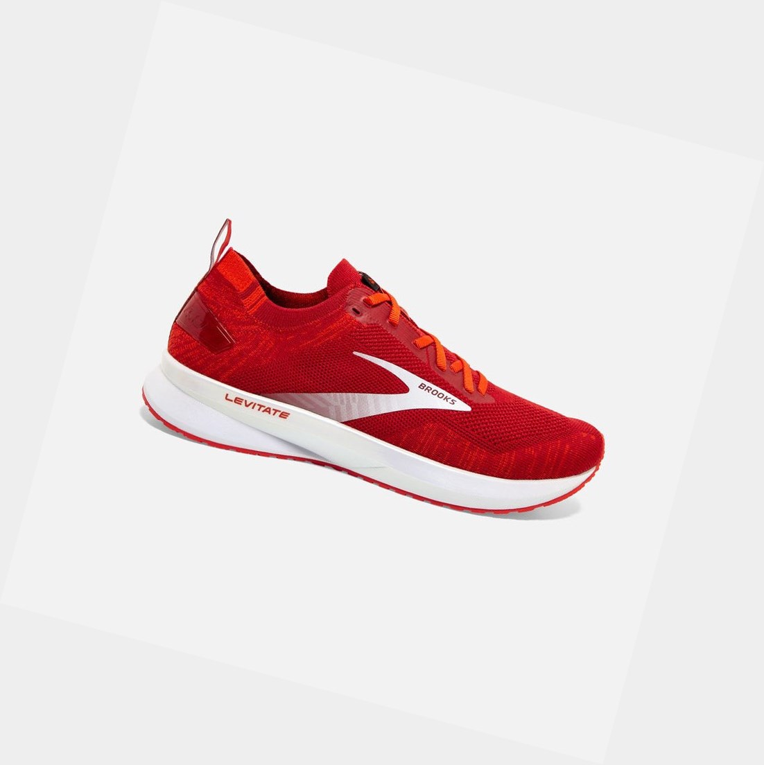 Brooks Levitate 4 Men\'s Road Running Shoes Red / Cherry Tomato / White | JIVX-70395