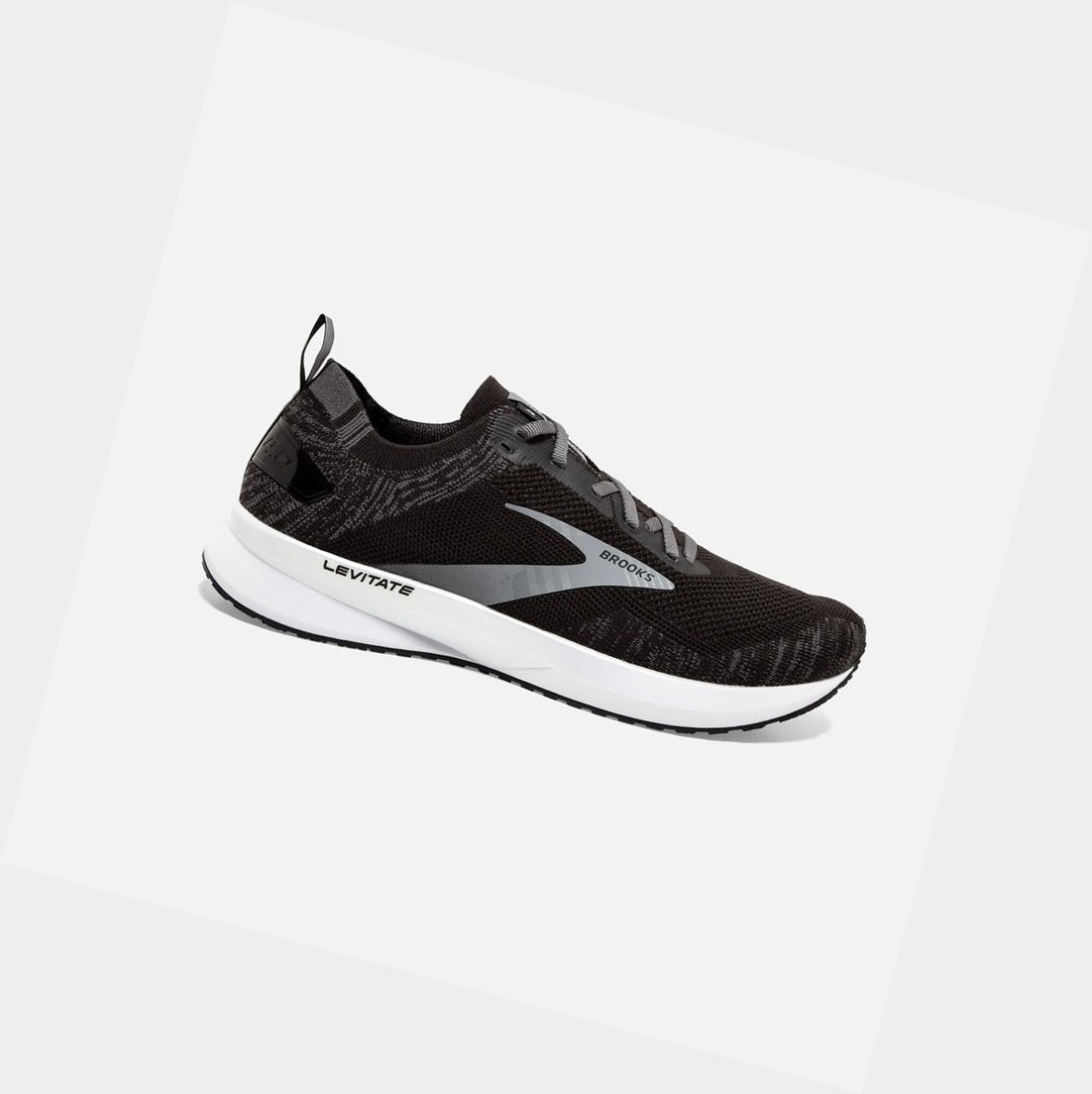 Brooks Levitate 4 Men\'s Road Running Shoes Black / Blackened Pearl / White | JKML-15836