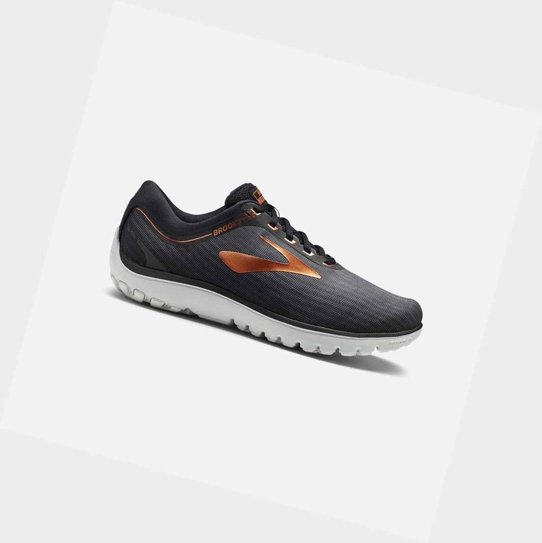 Brooks PureFlow 7 Men\'s Road Running Shoes Grey / Black / Copper | PXOL-21354