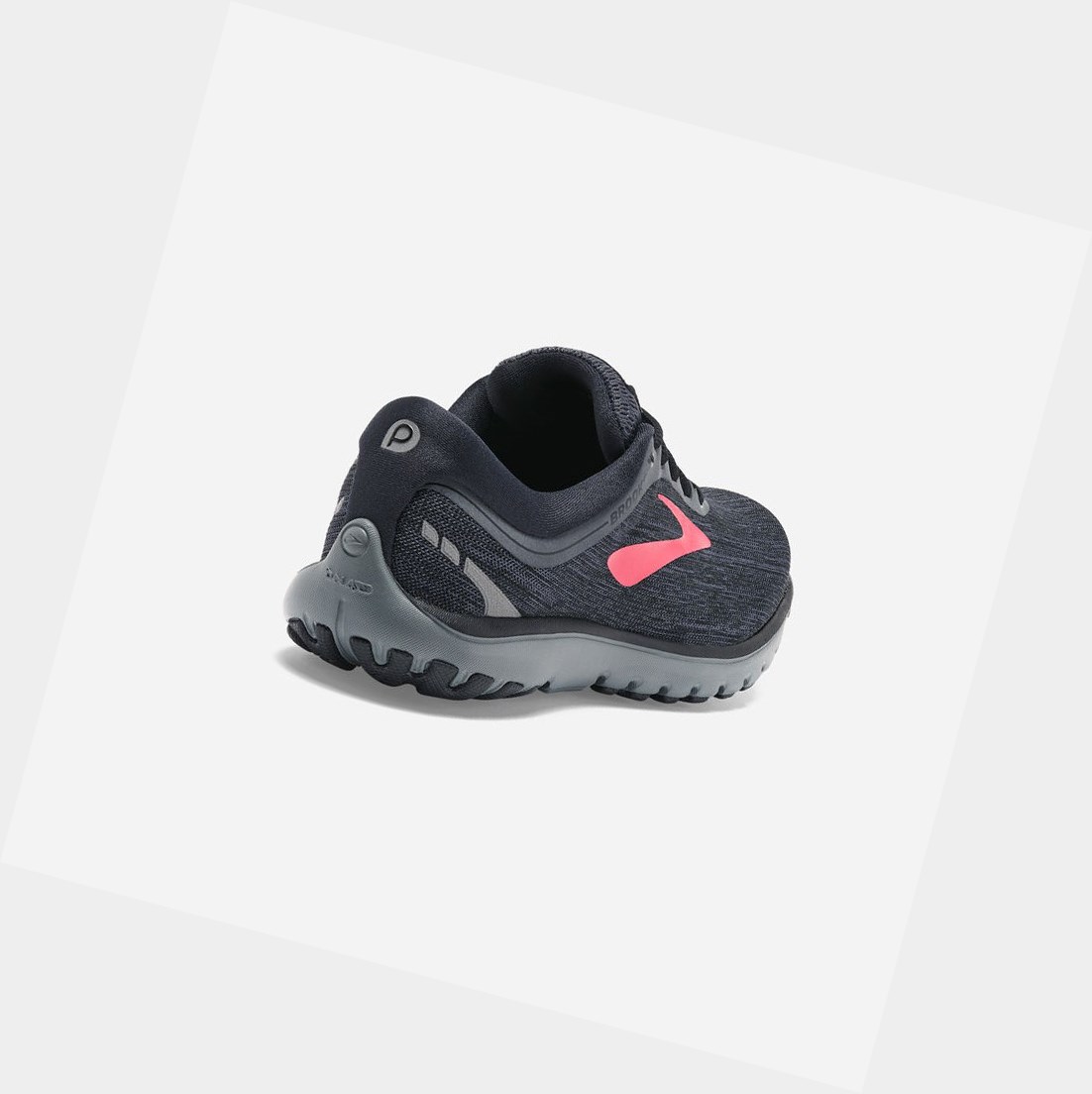 Brooks PureFlow 7 Women's Road Running Shoes Black / Ebony / Teaberry | BVCM-16539