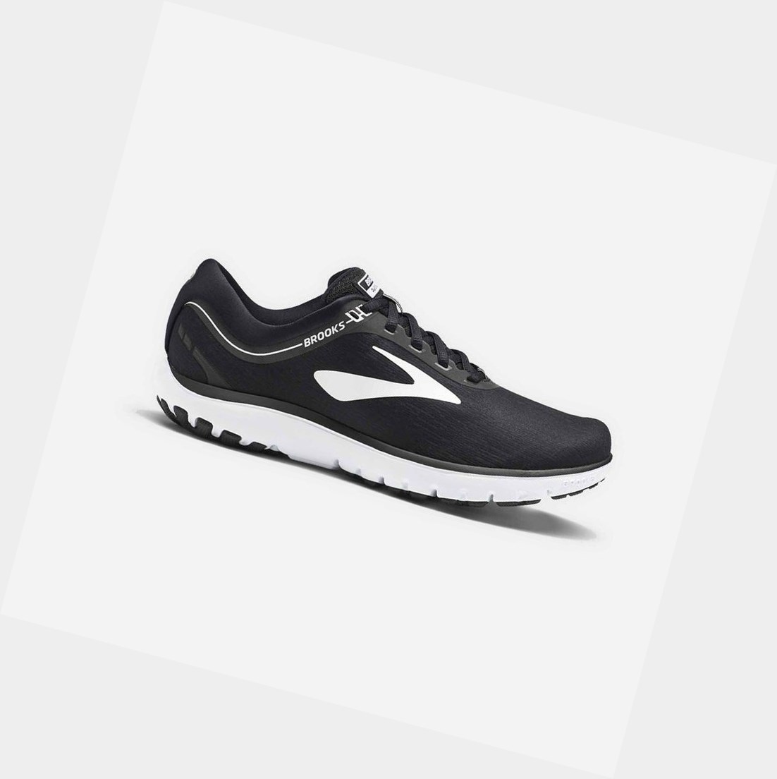 Brooks PureFlow 7 Women\'s Road Running Shoes Black / White | CXZA-17052