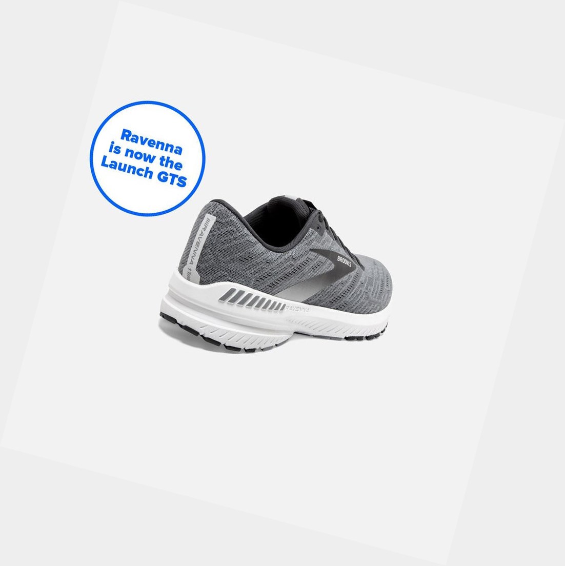 Brooks Ravenna 11 Men's Road Running Shoes Grey / Ebony / White | SVKD-60584