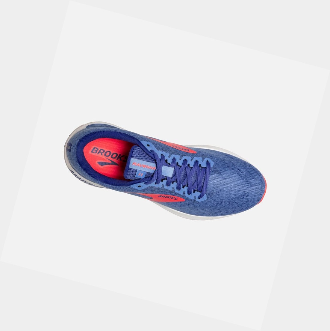 Brooks Ravenna 11 Women's Road Running Shoes Cornflower / Blue / Coral | XCBP-83409