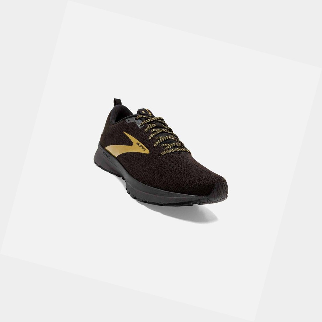 Brooks Revel 4 Men's Road Running Shoes Black / Gold | PUVN-98645