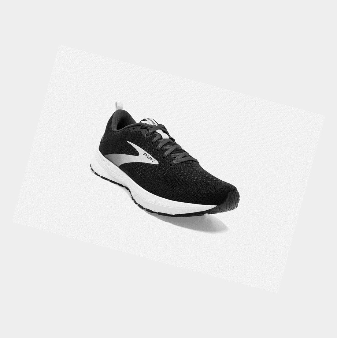 Brooks Revel 4 Men's Road Running Shoes Black / Oyster / Silver | TQJI-61982