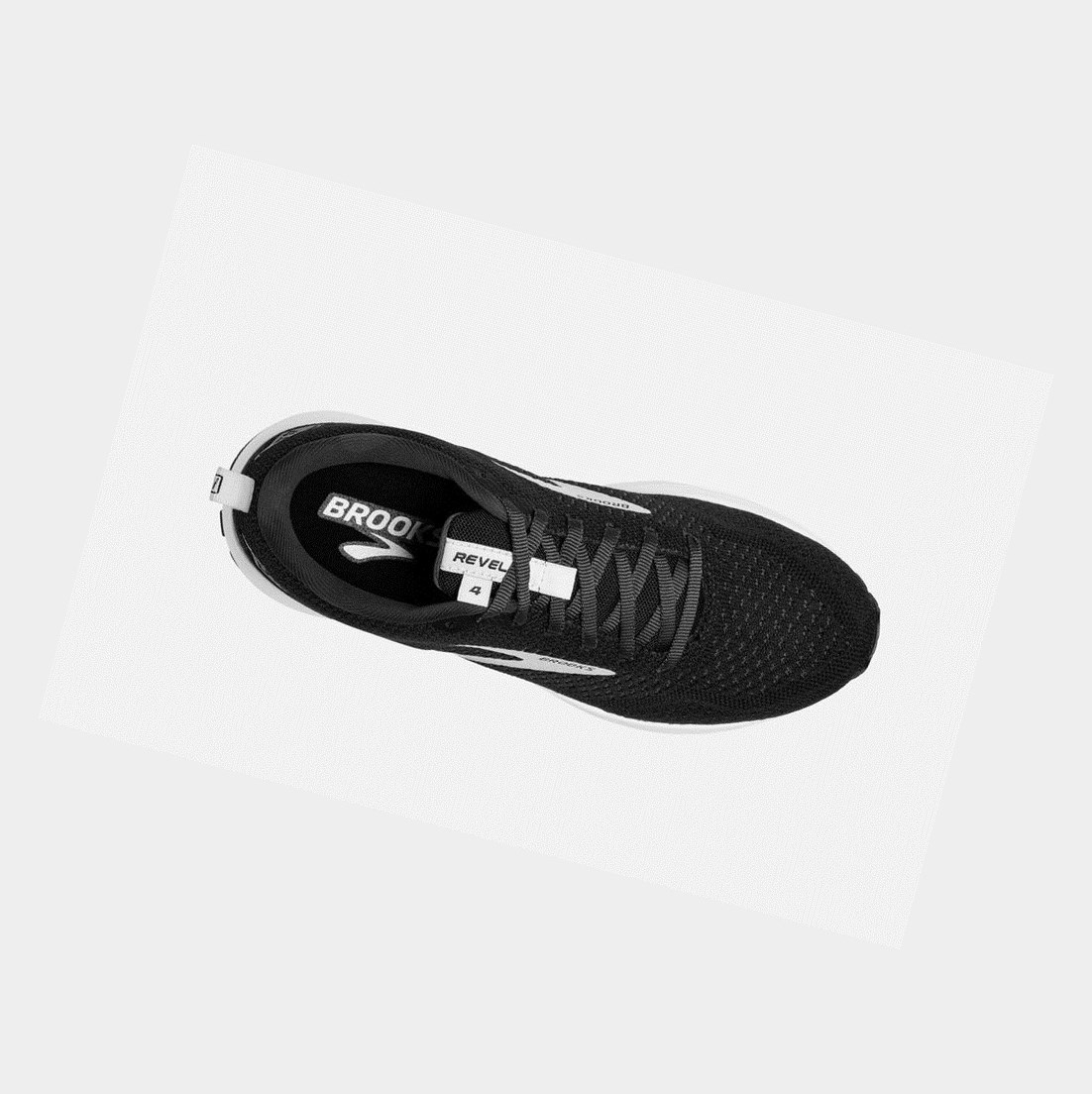 Brooks Revel 4 Men's Road Running Shoes Black / Oyster / Silver | TQJI-61982
