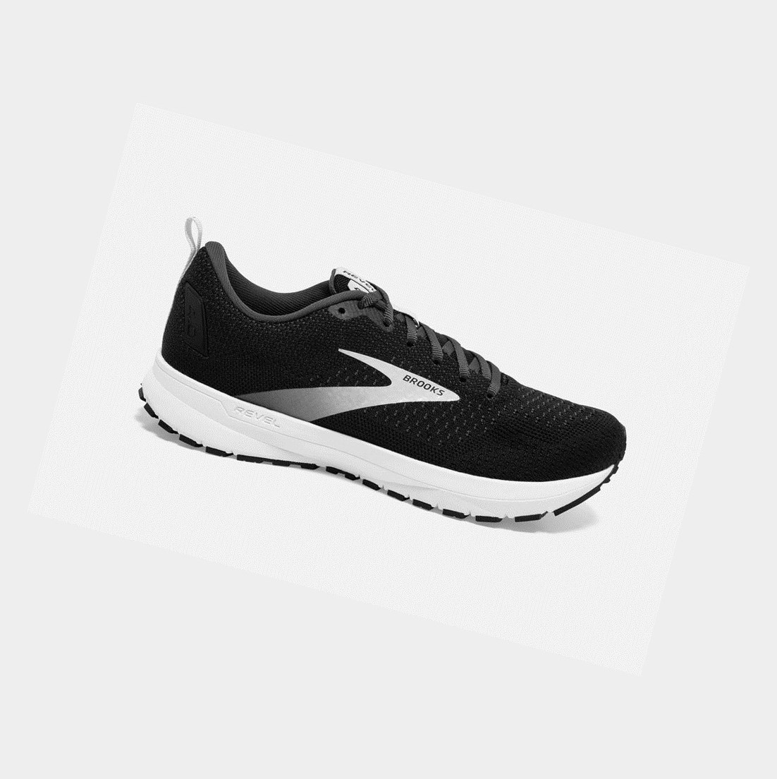 Brooks Revel 4 Men\'s Road Running Shoes Black / Oyster / Silver | TQJI-61982