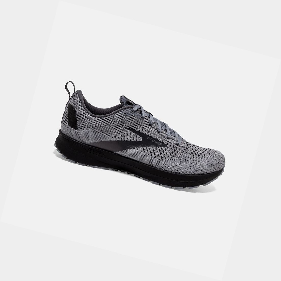 Brooks Revel 4 Men\'s Road Running Shoes Grey / Blackened Pearl / Black | VOMR-10524