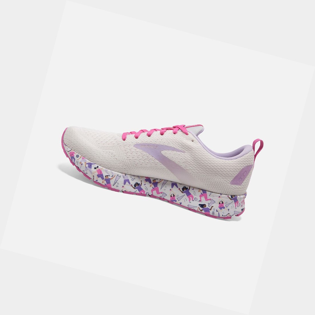 Brooks Revel 4 Women's Road Running Shoes White / Lilac / Pink | HLAT-86905