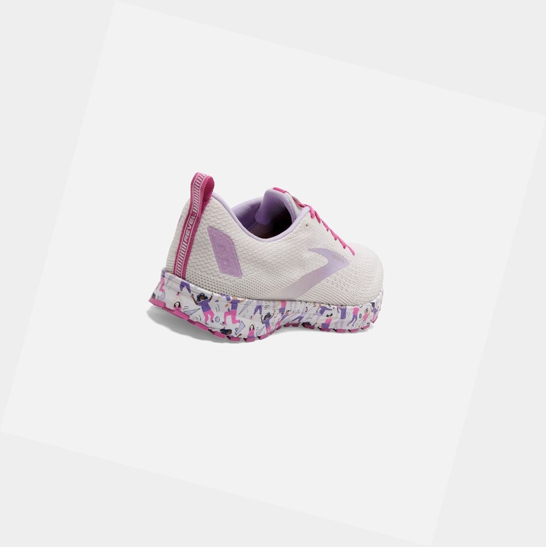 Brooks Revel 4 Women's Road Running Shoes White / Lilac / Pink | HLAT-86905