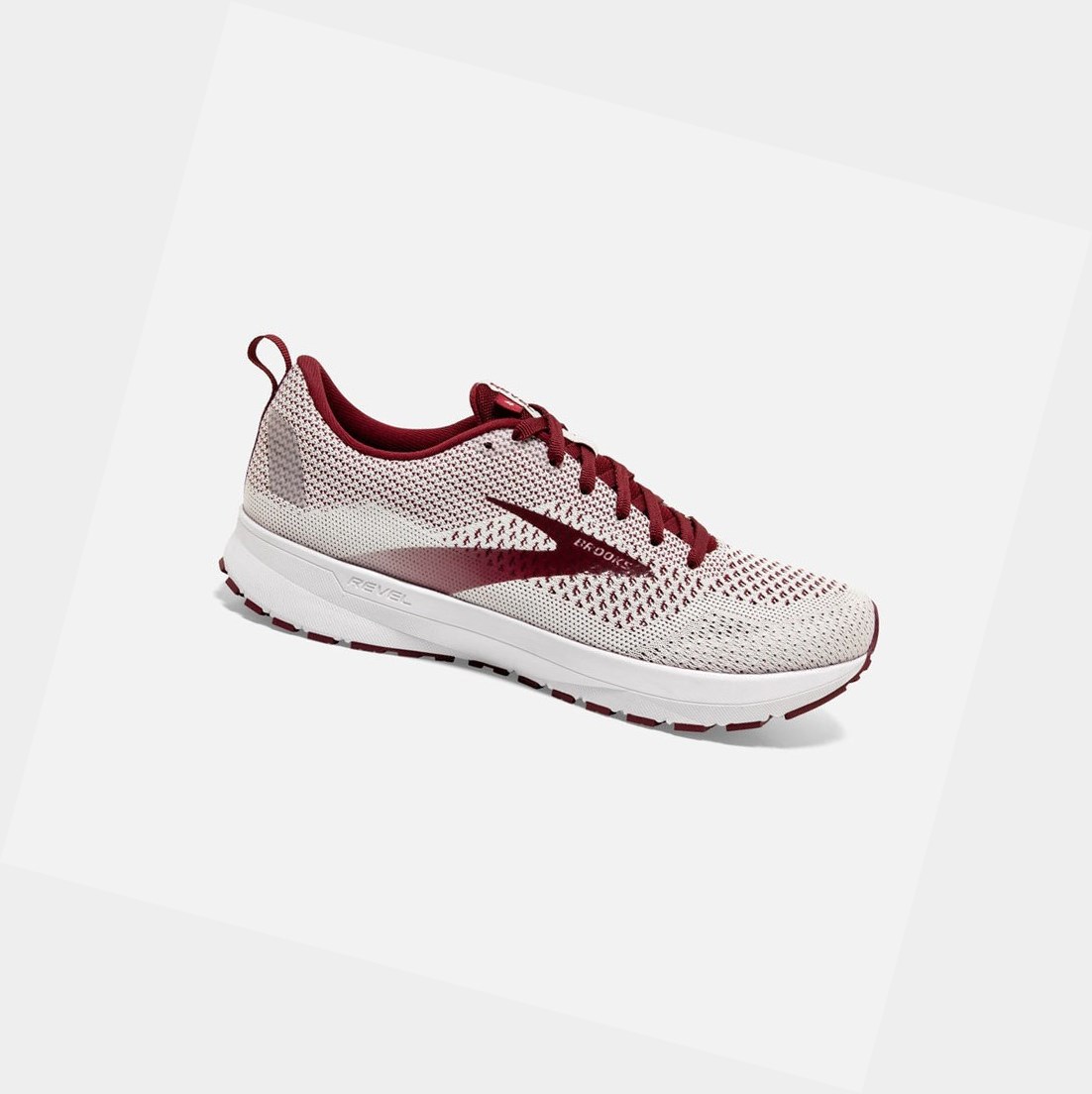 Brooks Revel 4 Women\'s Road Running Shoes White / Maroon | RBFY-03852