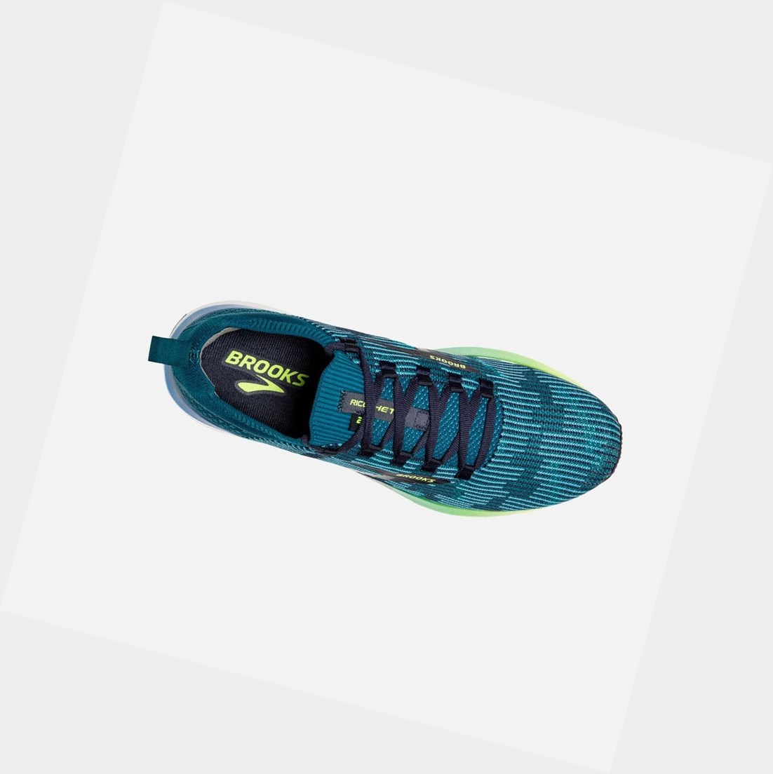 Brooks Ricochet 2 Men's Road Running Shoes Blue / Navy / Nightlife | XGOU-60123