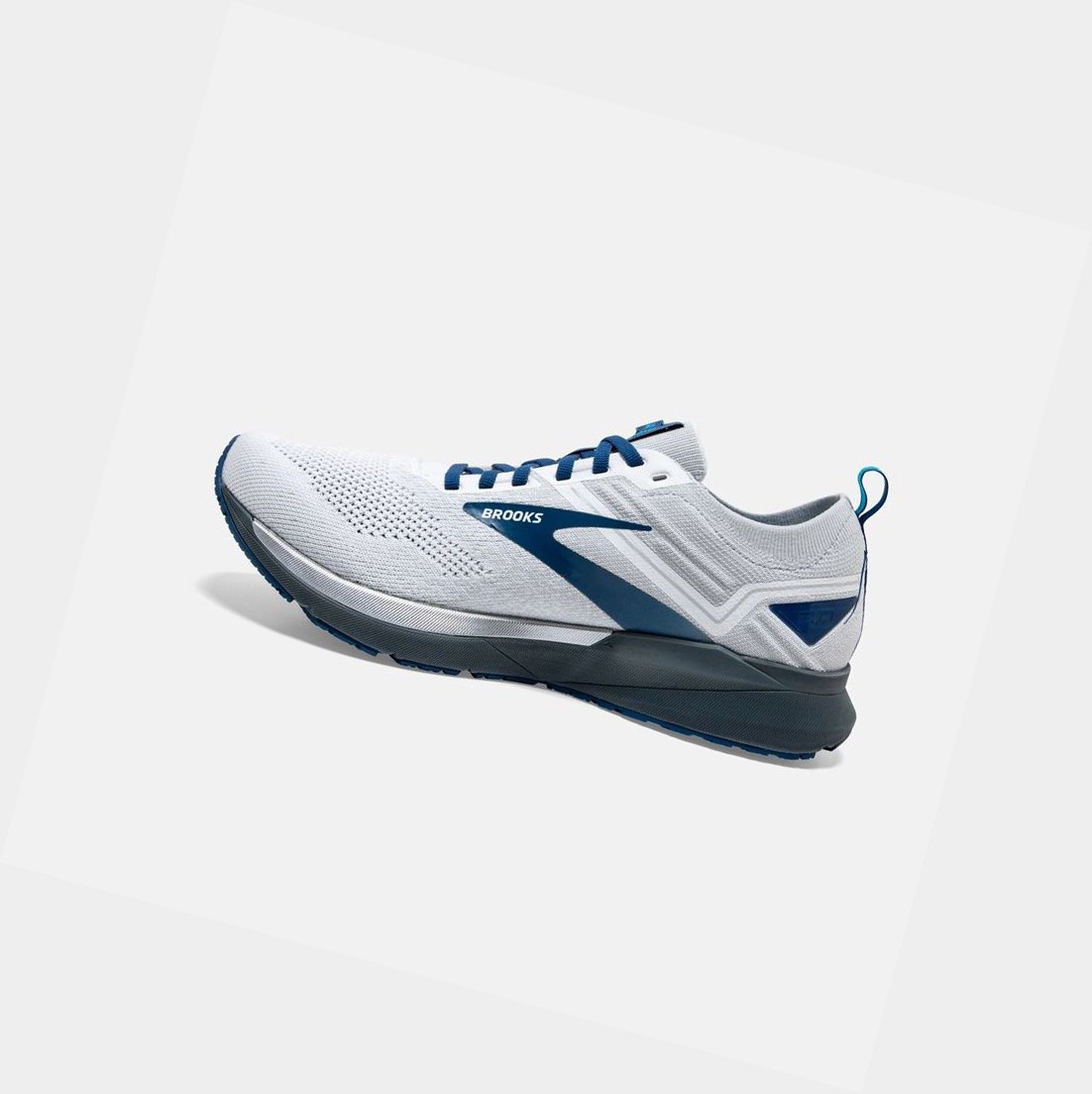 Brooks Ricochet 3 Men's Road Running Shoes White / Grey / Blue | OJRX-81924