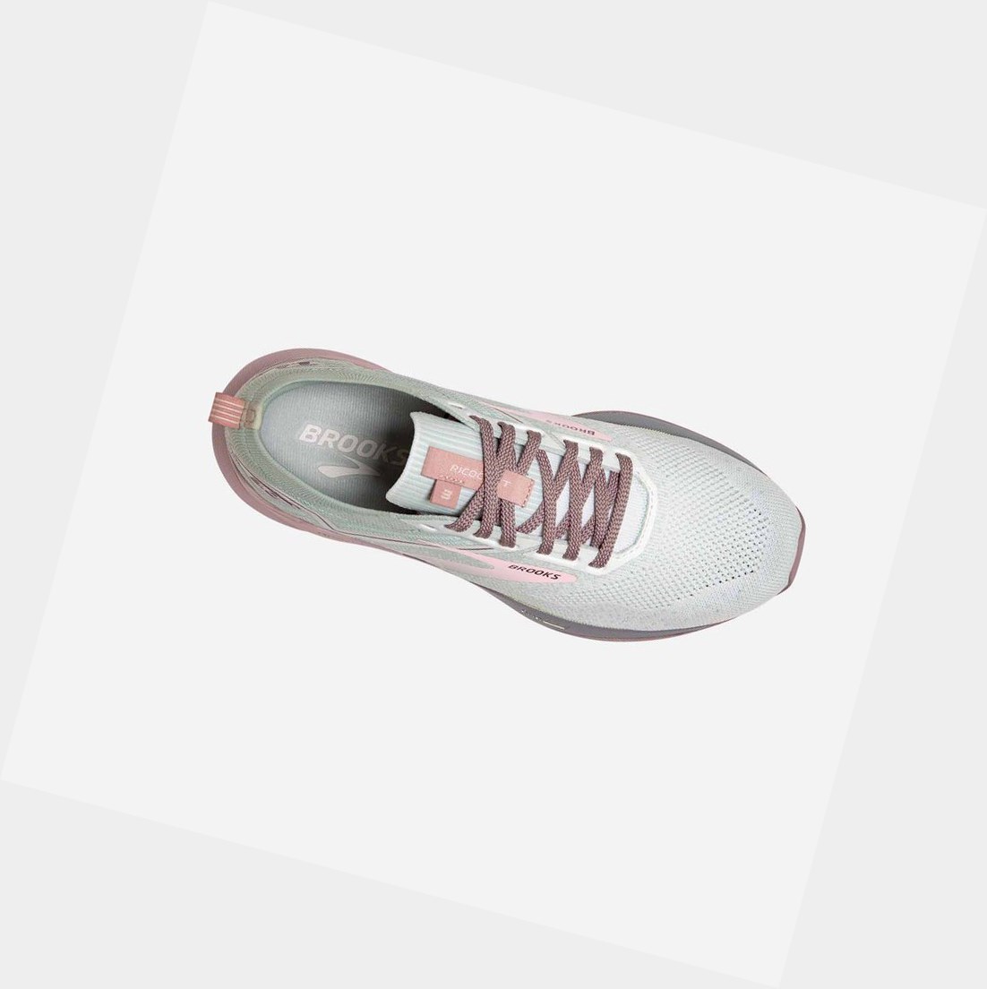 Brooks Ricochet 3 Women's Road Running Shoes White / Ice / Primrose Pink | BJLQ-74950
