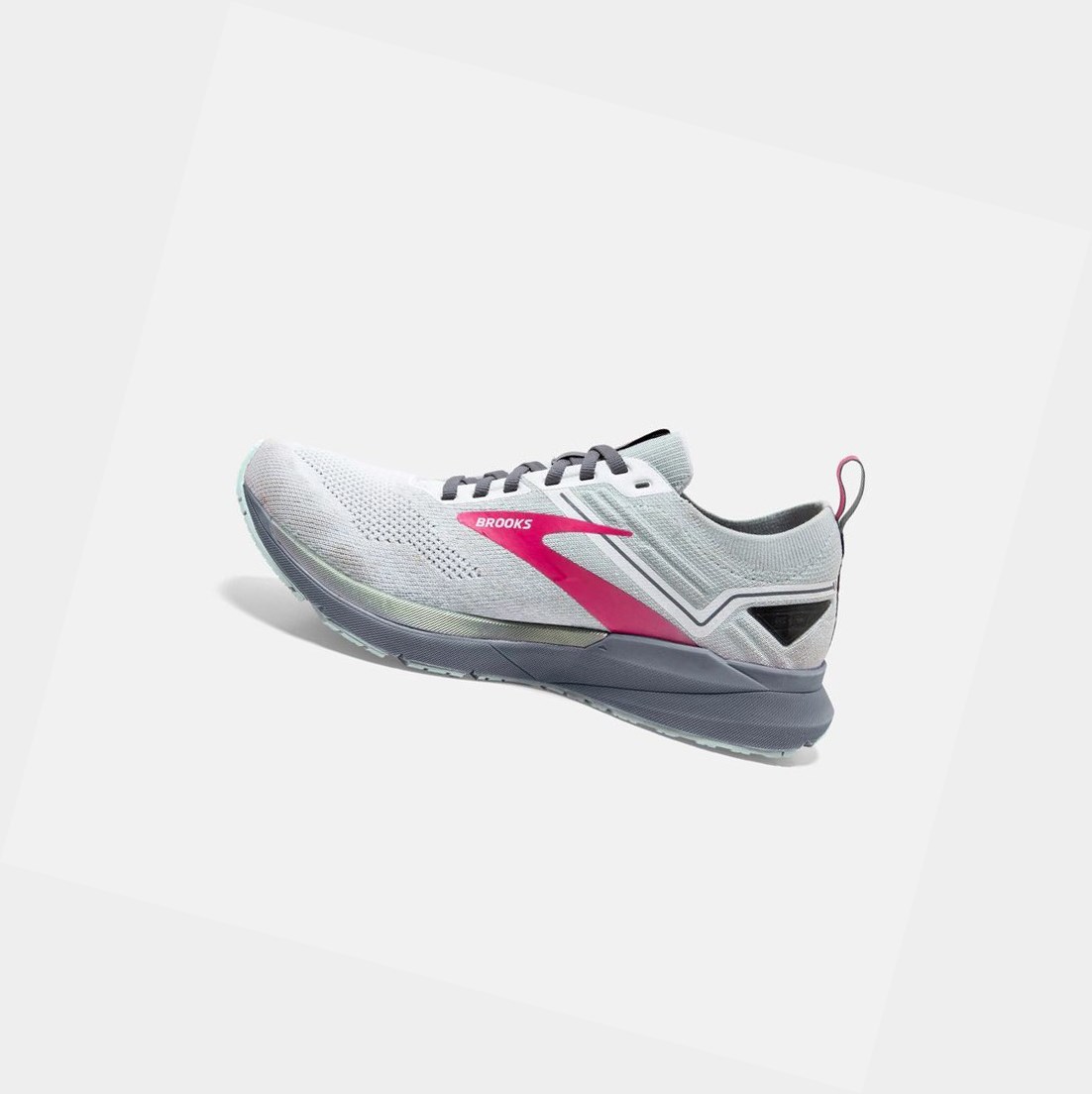 Brooks Ricochet 3 Women's Road Running Shoes White / Ice Flow / Pink | VMBZ-35149